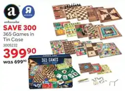 ToysRUs Ambassador 365 Games in Tin Case offer
