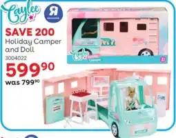 ToysRUs Caylee Holiday Camper and Doll offer