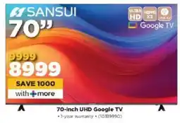 HiFi Corp Sansui 70-inch UHD Google TV offer