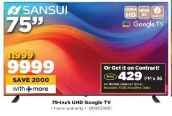 HiFi Corp Sansui 75-inch UHD Google TV offer