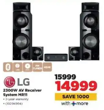 HiFi Corp LG 2300W AV Receiver System MR11 offer