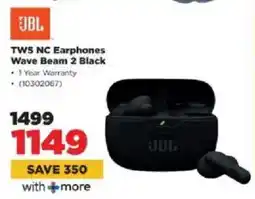 HiFi Corp JBL TWS NC Earphones Wave Beam 2 Black offer