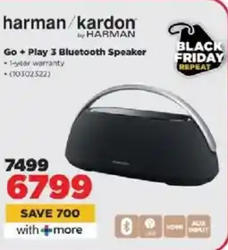 HiFi Corp Harman/ Kardon Go + Play 3 Bluetooth Speaker offer