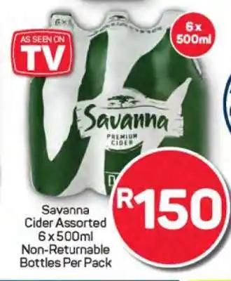 Pick n Pay Savanna Cider Assorted 6 x 500ml offer