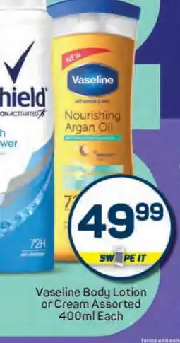 Pick n Pay Vaseline Body Lotion Or Cream Assorted-400ml Each offer