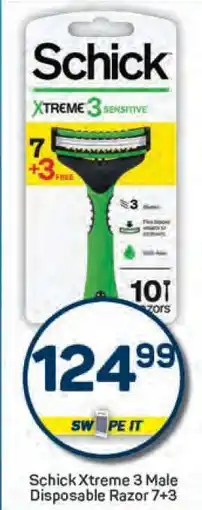 Pick n Pay Schick Xtreme 3 Male Disposable Razor 7+3 offer