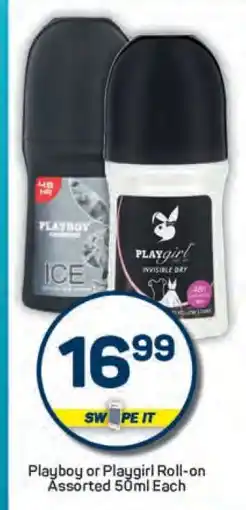 Pick n Pay Playboy or Playgirl Roll-on Assorted 50ml Each offer