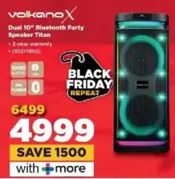 HiFi Corp Volkano X Dual 10" Bluetooth Party Speaker Titan offer