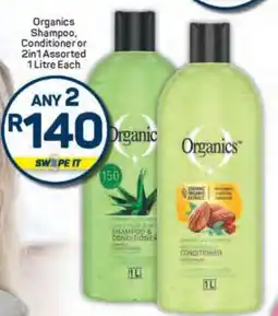 Pick n Pay Organics Shampoo, Conditioner or 2in1 Assorted 1 Litre Each offer