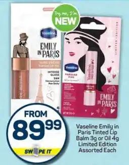 Pick n Pay Vaseline Emily in Paris Tinted Lip Balm 3g or Oil 4g Limited Edition Assorted Each offer