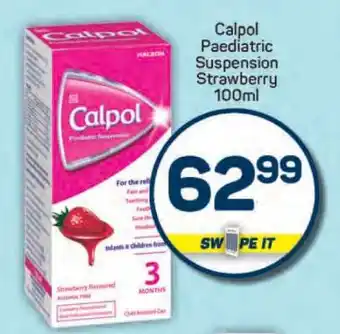 Pick n Pay Calpol Paediatric Suspension Strawberry 100ml offer