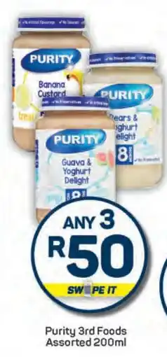 Pick n Pay Purity 3rd Foods Assorted 200ml offer