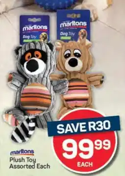 Pick n Pay Marltons Plush Toy Assorted Each offer