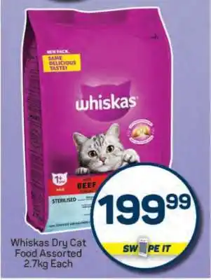 Pick n Pay Whiskas Dry Cat Food Assorted 2.7kg Each offer