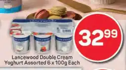 Pick n Pay Lancewood Double Cream Yoghurt Assorted 6 x 100g Each offer