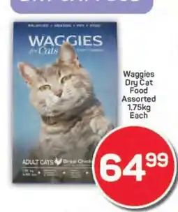 Pick n Pay Waggies Dry Cat Food Assorted 1.75kg offer