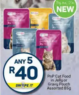 Pick n Pay PnP Cat Food in Jelly or Gravy Pouch Assorted 85g offer