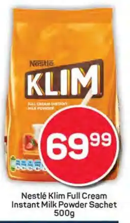 Pick n Pay Nestlé Klim Full Cream Instant Milk Powder Sachet 500g offer