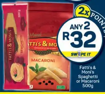 Pick n Pay Fatti's & Moni's Spaghetti or Macaroni 500g offer