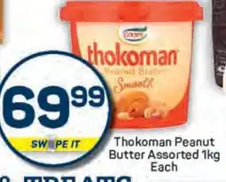 Pick n Pay Thokoman Peanut Butter Assorted 1kg offer