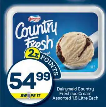 Pick n Pay Dairymaid Country Fresh Ice Cream Assorted 1.8 Litre Each offer