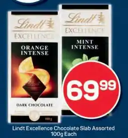Pick n Pay Lindt Excellence Chocolate Slab Assorted 100g Each offer