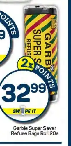 Pick n Pay Garbie Super Saver Refuse Bags Roll 20s offer