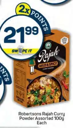 Pick n Pay Robertsons Rajah Curry Powder Assorted 100g Each offer