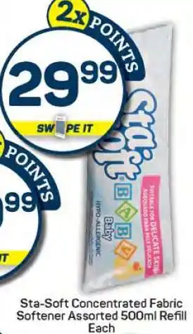 Pick n Pay Sta-Soft Concentrated Fabric Softener Assorted 500ml Refill Each offer