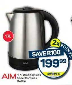 Pick n Pay AIM 1.7 Litre Stainless Steel Cordless Kettle offer