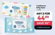 PEP Cuddlesome Baby Wipes-For 2 x 80s offer