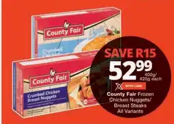 Checkers County Fair Frozen Chicken Nuggets/Breast Steaks offer