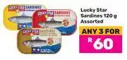 Game Lucky Star Sardines Assorted-For Any 3 x 120g offer