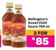 Game Wellington's Sweet Chilli Sauce-For 2 x 700ml offer