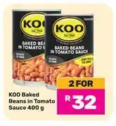 Game Koo Baked Beans In Tomato Sauce-For 2 x 400g offer