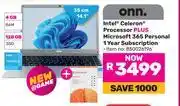 Game ONN Intel Celeron Processor Plus Microsoft 365 Personal 1 Year Subscription 850026196 offer