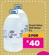 Game Great Value Still Water-For 2 x 5L offer