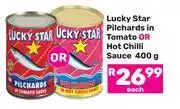 Game Lucky Star Pilchards In Tomato Or Hot Chilli Sauce-400g offer