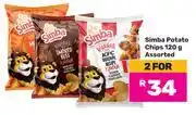 Game Simba Potato Chips Assorted-For 2 x 120g offer