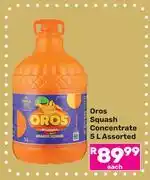 Game Oros Squash Concentrate Assorted-5L offer