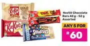 Game Nestle Chocolate Bars Assorted-For Any 5 x 40g-52g offer