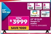 Game TCL 43 2K QLED Google TV 43S5K 850028882 offer
