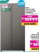 Game Hisense 543L Side By Side Freezer/Fridge H680SIT 850033433 offer