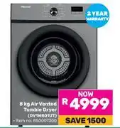 Game Hisense 8Kg Air Vented Tumble Dryer DV1W801UT 850007300 offer