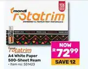 Game Mondi Rotatrim A4 White Paper 500 Sheet Ream 551423 offer