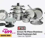 Game Tissolli Crown 15 Piece Stainless Steel Cookware Set 725339-Per Set offer