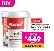Game Plascon 20Ltr True Colour Fresh White Paint-Each offer