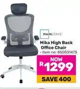 Game Mainstays Mika High Back Office Chair offer