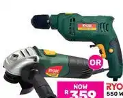Game Ryobi 550W Impact Drill Or 650W Angle Grinder-Each offer