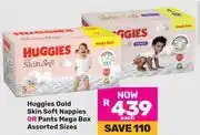 Game Huggies Gold Skin Soft Nappies Or Pants Mega Box (Assorted Sizes)-Each offer